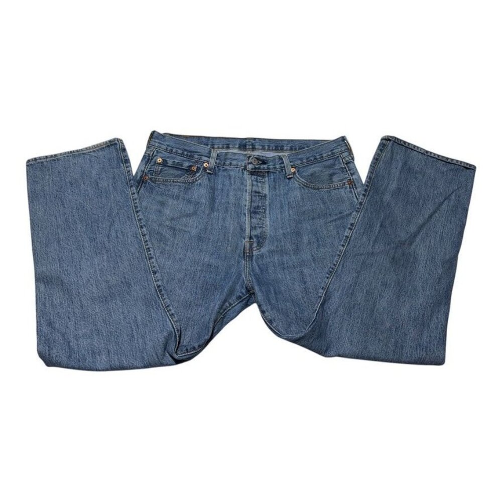 Levi's 501 Straight Cut Jeans Blue Size 36 x 29 - Picture 8 of 12